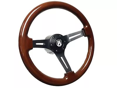 1975-91 Volkswagen Type I 6-Bolt Mahogany Wood Steering Wheel Kit VW Castle • $267.29