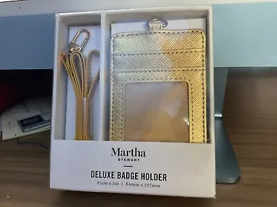 Martha Stewart Deluxe Badge Holder  3.5  X 5  GOLD • $7.99