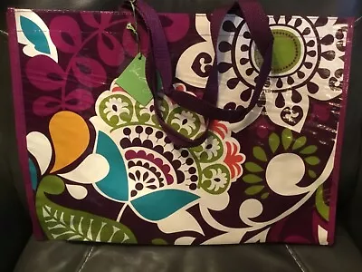 NWT Vera Bradley Market Tote Plum Crazy Retired RARE Eco-Friendly Shopper NEW • $19.95