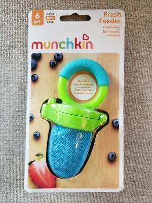 MUNCHKIN FRESH FOOD FEEDER 6+ Months GREEN/BLUE Choking Reducer New • $8.99