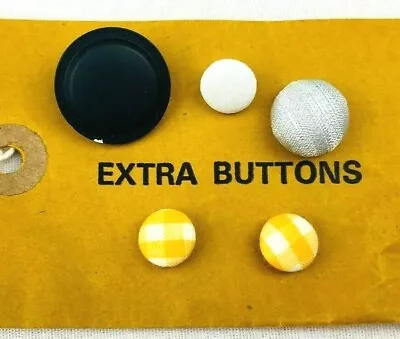 1950s 1960s Fabric Buttons Checker Pattern Unused Vintage  *M • $9.95