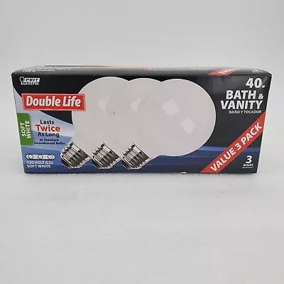 Feit ELECTRIC 40-Watt G25 120v  Light 3 Bulbs For Bath & Vanity 0645 Soft White • $14.47