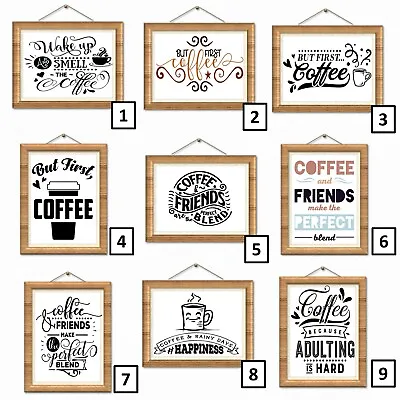 Coffee Lover Wall Art Print Poster Décor Quotes  Many Design Family Home Office  • £2.99