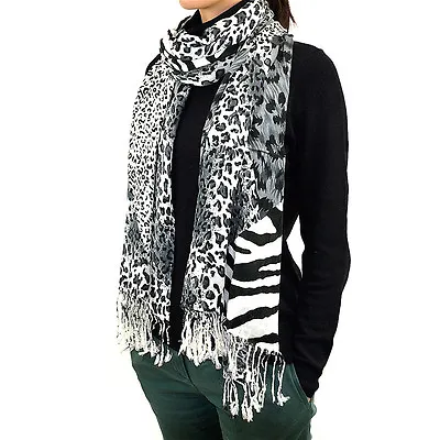 $9.79 • Buy 72  Leopard Cheetah Zebra Animal Print Multi Color Fringe Tear Drop Soft Warm