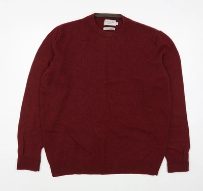 £7 • Buy Atlantic Bay Mens Red Round Neck Wool Pullover Jumper Size L