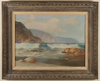 VERNON KERR (1938-1982)Coastline Original Oil On Canvas Painting  • $500