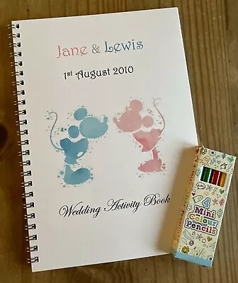 A5 Personalised Kids Childrens Wedding  Activity Colouring Book Disney Inspired • £3.85