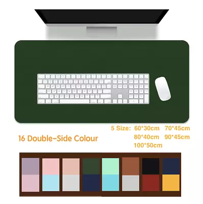 Large Leather Gaming Keyboard Mouse Pad Double-sided Waterproof Office Desk Mat • $16.95