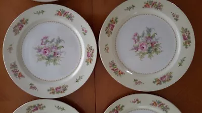 NORITAKE Empire Rose China Flower Vintage Lot Of 8 Dinner Plates 10  Japan • $32