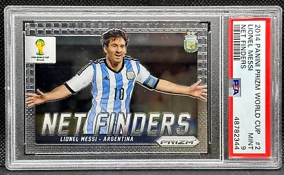 2014 Panini Prizm World Cup Lionel Messi Net Finders Insert #2  PSA 9 Mint • $54.99