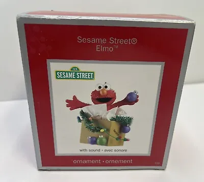 Carlton Heirloom Sesame Street Elmo With Sound Christmas Holiday Ornament 109 • $14.95