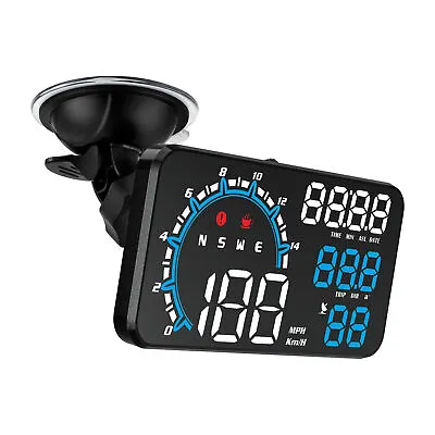 HUD Gauges Digital Car GPS Speedometer MPH Head Up Display LED Overspeed Alarm • $65.42