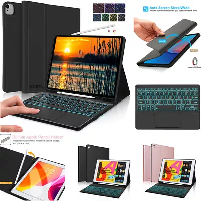 Backlit Touchpad Keyboard Case For IPad 5/6/7/8/9th Gen Air 5/4/3/2/1 Pro11 2022 • $39.43