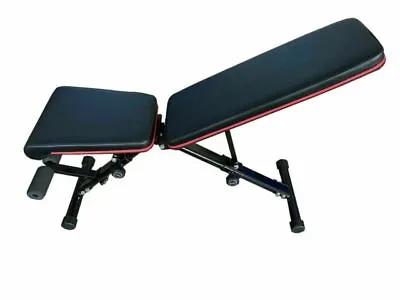 £20.20 • Buy HOMCOM A91-062 Foldable Exercise Bench With 6 Levels Adjustment - Black/Red