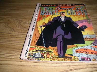 Classic Comics Presents The Count Of Monte Cristo Comic #3 First Ed March 1942 • $300