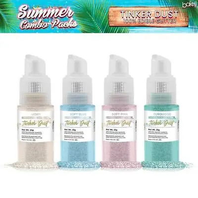 Summer Tinker Dust Spray Pump Collection A (4 PC SET) | Edible Food Glitter Set • £79.51