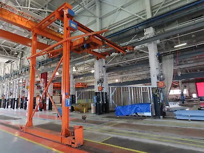 Cleveland Tramrail 5 Ton Single Leg Motorized Gantry Bridge Crane 22' Span • $8999.99