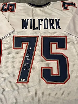 BIG Vince Wilfork New England Patriots SIGNED White NFL CUSTOM JERSEY COA Auto • $84