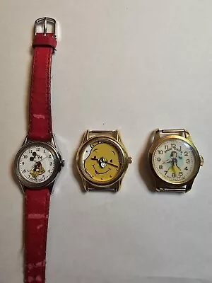 Vintage Lot Of 3 Disney Watches  As Is (24-0107) • $15