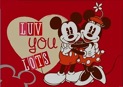 Disney Mickey And Minnie Mouse A4 Art Print Photo Picture Watercolour Effect • £4