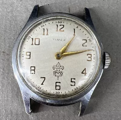 Vintage Timex Shock Resistant Wind-up Boy Scout Wristwatch Working Made In USA • $29.99