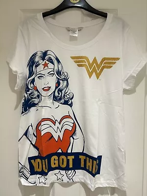 Wonder Women Ladies T-shirt Size 20. White And Gold. You Got This • £9.99