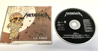 Metallica 1989 One CD Single UK Whom The Bell Tolls/ Welcome Home Live Vertigo • $23