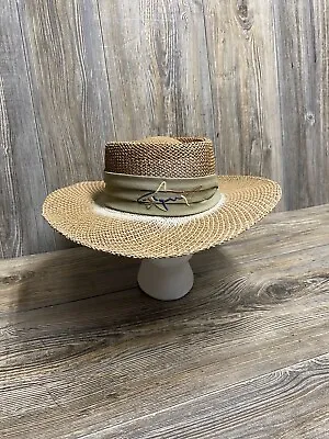 Vintage Greg Norman Straw Hat Shark Logo Golf Sun Reebok Made In USA Sunfaded • $37.50