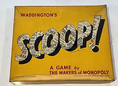 Vintage Scoop Board Game By Waddington's 1950's- Complete. • £8.99