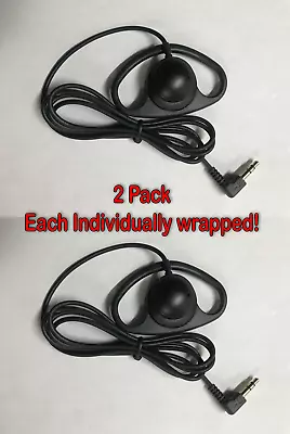 Pack Of TWO D-Shaped Ear Hook Single Earpiece Headphones W/ 3.5mm Plug • $9.99