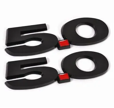 2Pack Black 5.0 Badge For 2015-2020 Mustang GT Right Left Fender Emblem • $11.94