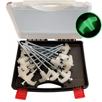 $25.68 • Buy 15x Au Camping Tent Drill Peg Heavy Duty Screw In Ground Camping Stake Bag