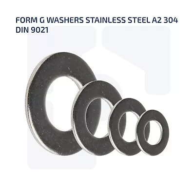 M14 Flat Form G Wide Washers Stainless Steel A2 Fits Bolts And Screws Din 9021 • £3.05