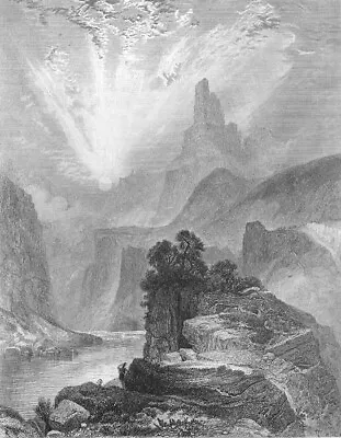 Colorado GREEN RIVER AZURE CLIFFS Sunset ~ 1880 Thomas Moran Art Print Engraving • $9.99