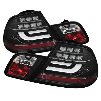 BMW 3-Series 2dr E46 00-03 Black LED Rear Tail Lights Set Brake Lamp Coupe • $268.40