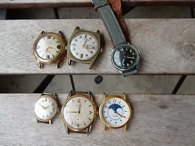 Vintage Swiss Watch Lot Lunox Clebar Wittnauer Felsa 1560 30 Jewel Auto PARTS • $25