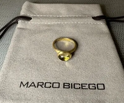 18k Yellow Gold Marco Bicego Stackable Confetti Gemme Yellow Quartz Ring • $895