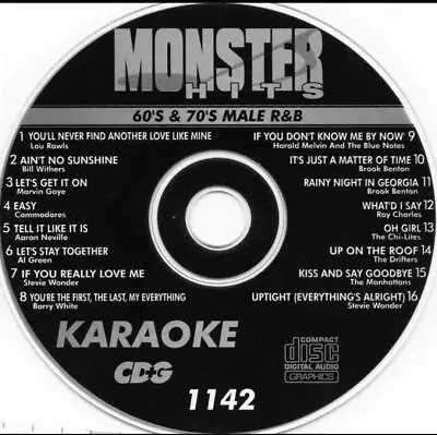 60s & 70s MALE R&B KARAOKE CDG DISC MONSTER HITS MH1142 SOUL MUSIC Oldies CD+G • $11.78