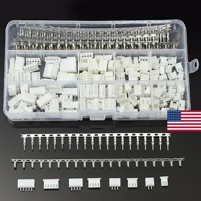 560pcs 2-5Pin JST-XH 2.54mm Wire Male Female Housing Connector Bare Terminal Kit • $11.99