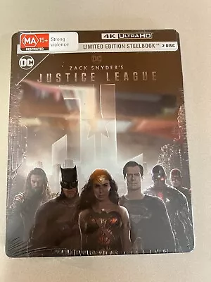 Zack Snyder's Justice League Steelbook 4K Ultra HD - NEW & SEALED - RARE - OOP • $140