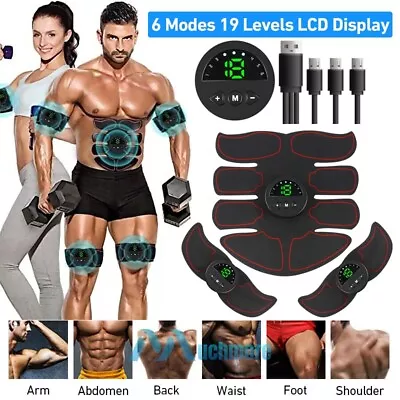 LCD Abdominal Muscle Stimulator Belt Electric EMS Fitness Toning Trainer Toner • $22.83