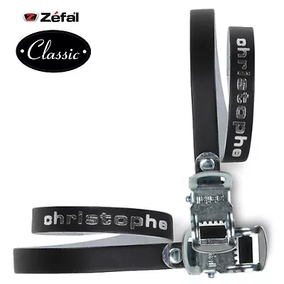 Zefal Black Leather Pair Toe Straps Christophe Pedal Bike Vintage L'eroica Shoes • $17.49