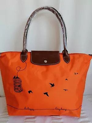 Longchamp Le Pliage Limited Edition Tote Shoulder Bag Orange • $139.99