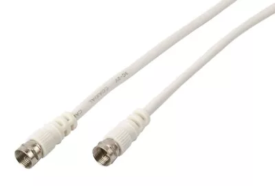 5m F Type Plug For Sky/Virgin Cable Lead WHITE 15ft • £6.98