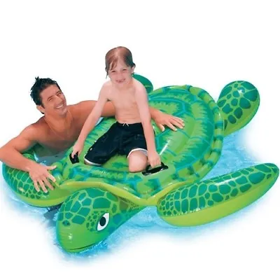 Large Big Kids Swimming Water Beach Fun Splashing Lilo Ring GREEN TURTLE 1.2m UK • £12.99