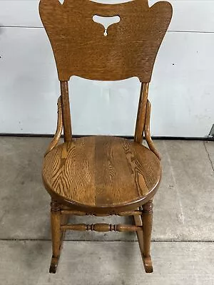 Vintage Oak Sewing Rocking Chair • $125
