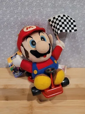 1993 Vintage Banpresto Japan Super Mario Kart With Checkered Flag Plush Toy 5  • $69.99