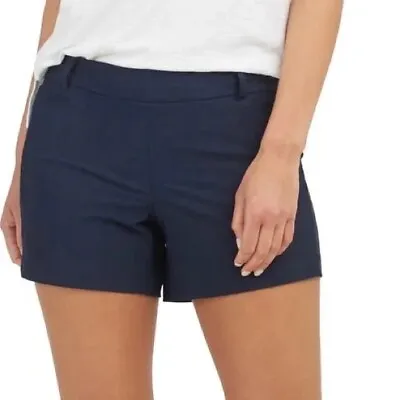 Spanx Sunshine Shorts Size L 4  Inseam Sunkissed Navy Pull On 4Way Stretch NWT • $34.99