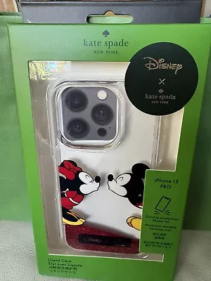Disney X Kate Spade New York Minnie Mouse Liquid IPhone 15Pro Case New Ship Free • $39.50