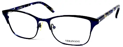 VERA WANG V911 NOS Dark Navy Blue Matte/Tortoise Eyeglasses Frame 51-16-140 • $48